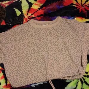 American Eagle XL animal print cinched thirt